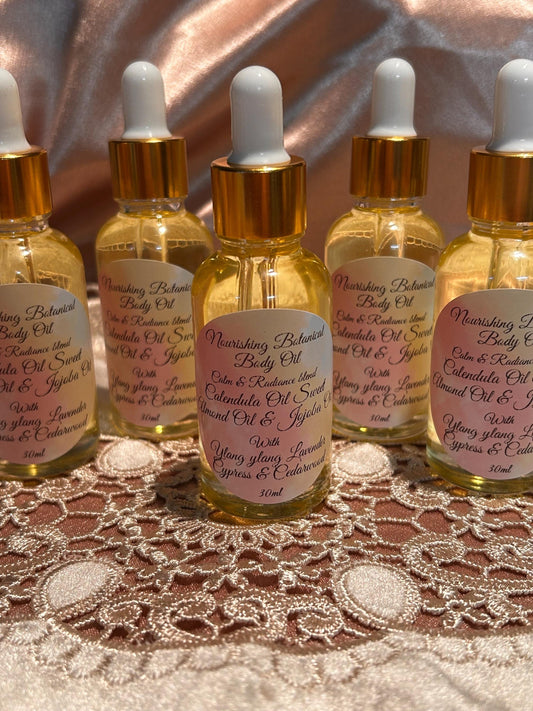 Nourishing Botanical Body Oil: Calming Lavender, Ylang Ylang (30ml)