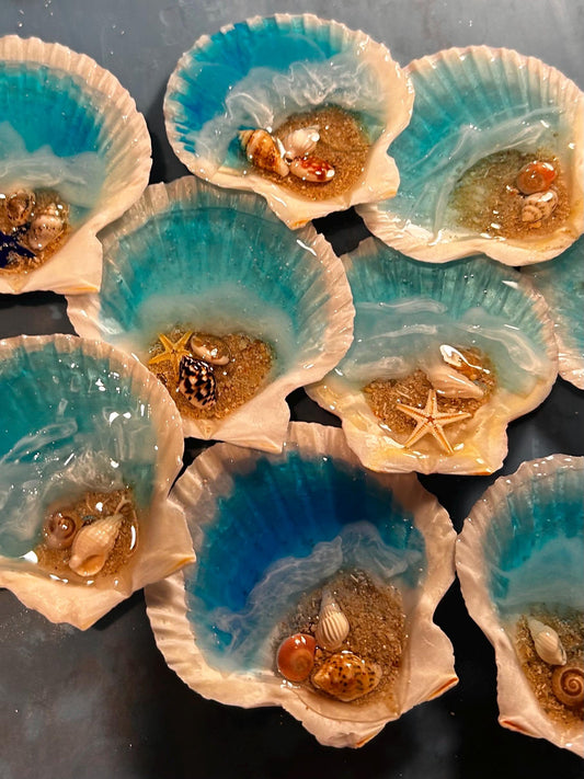 Maldives decor Natural shell resin ocean ornament