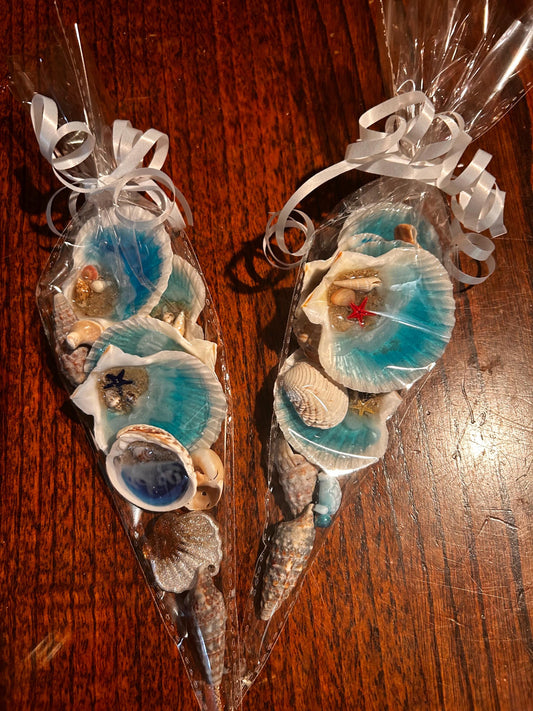 Maldives decor Natural shell resin ocean ornament